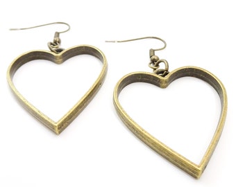 Simple Heart Earrings | Hollow Hearts