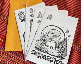 Daydreamer: complete set, all 8 issues, Art Zine Printed Illustration Original Art Magazine Gift by Charlie Charles Michael Hickman