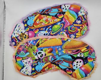 90s Adult Sleep Mask, Lisa Frank sleep mask, Adult Minky Sleep Mask