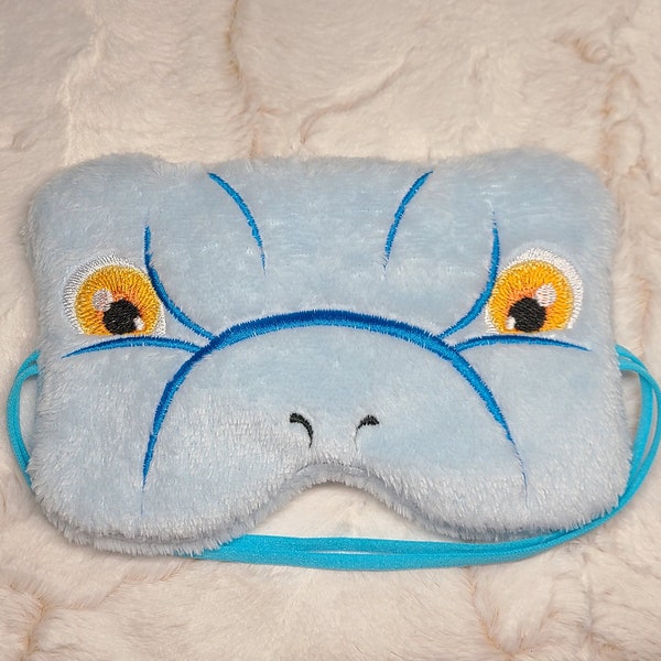 Blue Children Dinosaur Mask, Dinosaur Sleep Mask, Dinosaur Mask, Eye Mask, Sleep Mask, Travel Mask, Blindfold