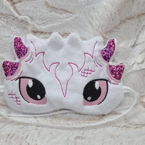 Glow In The Dark Children Dragon Mask, Dragon Sleep Mask, Dragon Mask, Eye Mask, Sleep Mask, Travel Mask, Blindfold