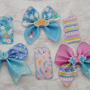 Cinderella Inspired Faux Leather Hair Bow and Hair Clip