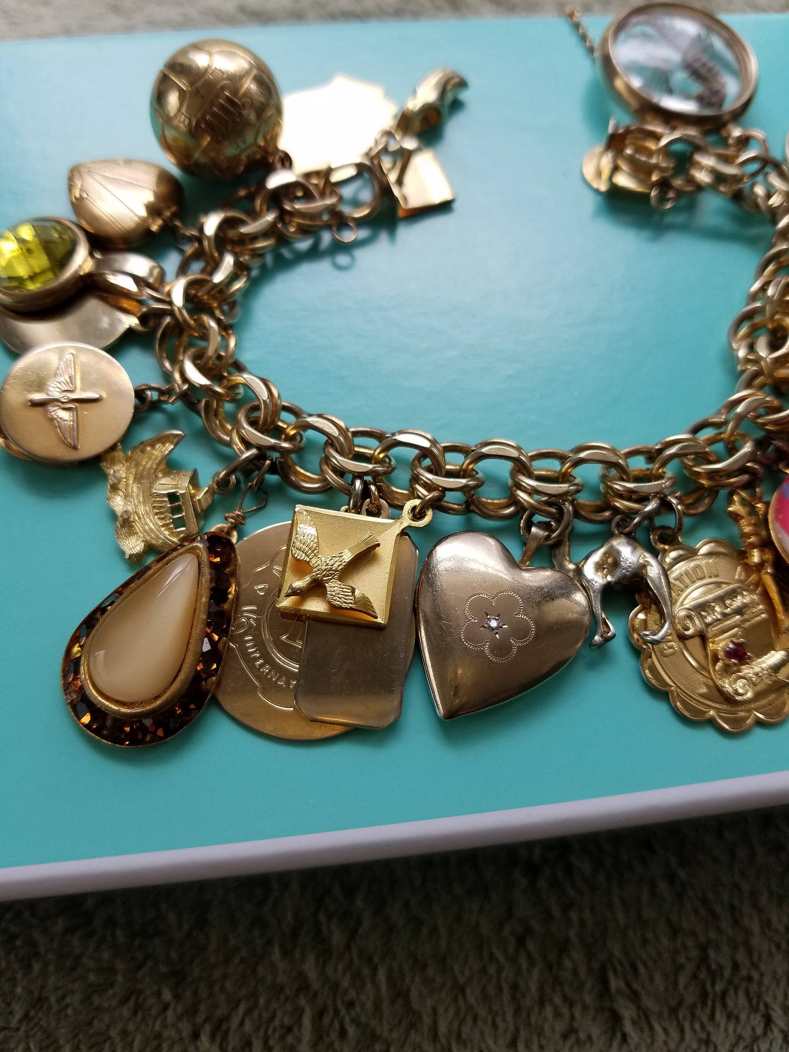 Vintage GF Charm Bracelet With 23 Charms 8 10k, 14kt GF - Etsy