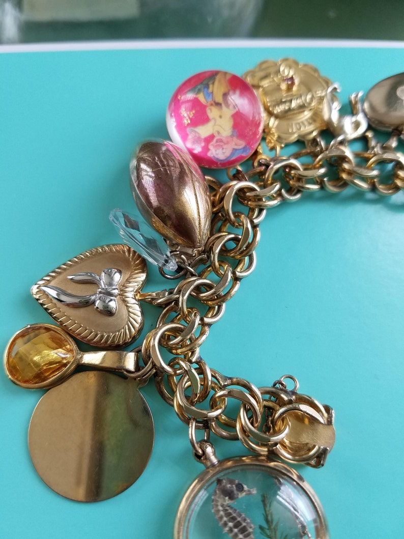 Vintage GF Charm Bracelet With 23 Charms 8 10k, 14kt GF - Etsy