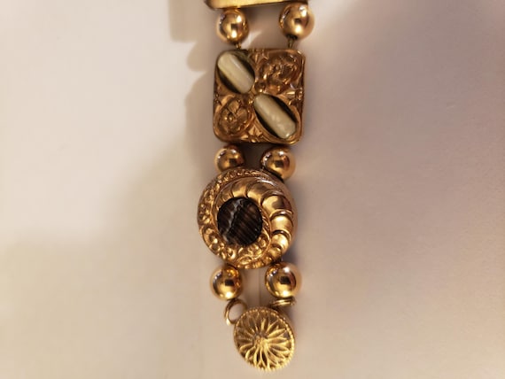 Antique GF Button and Stickpin Bracelet - image 2
