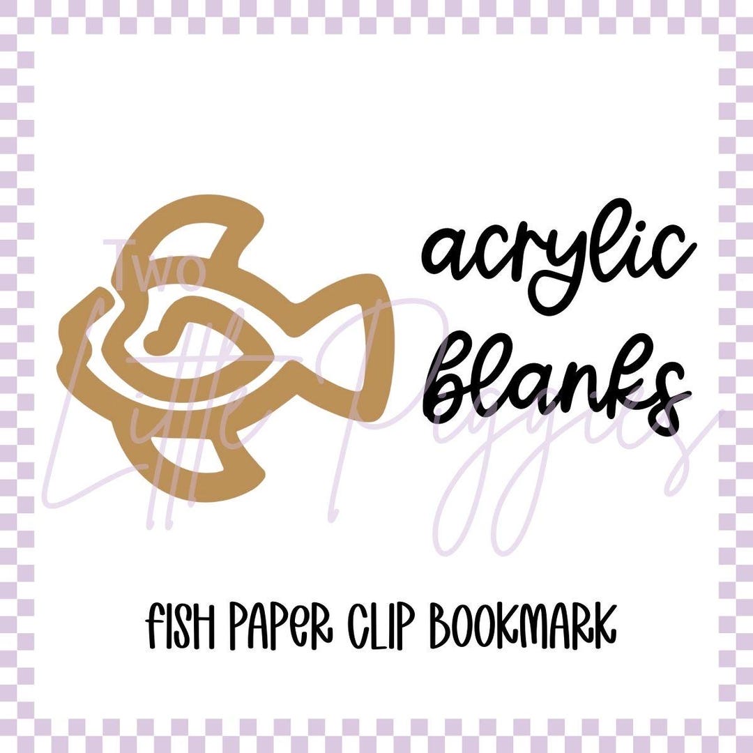Acrylic Blank - Fish Paper Clip Bookmark (3pc) - Etsy