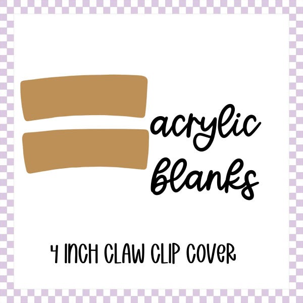 Acrylic Blank - Claw Clip (3pc)