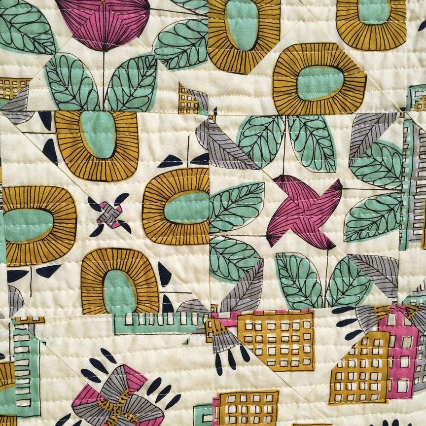 Printed quilt pattern "Only One" only one fabric, only one block