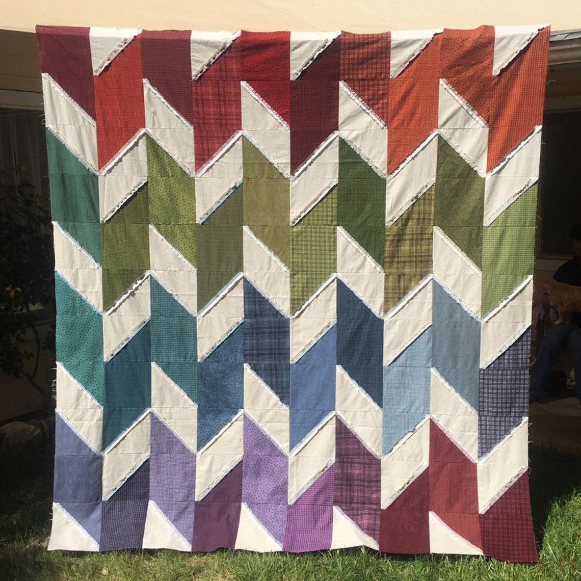 Modern Quilt Pattern ragged Flashback Easy to Etsy