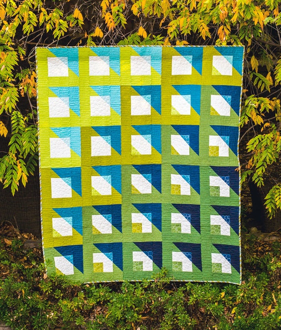 60 5 Quilting Fabric Squares Shades of Blue and Green