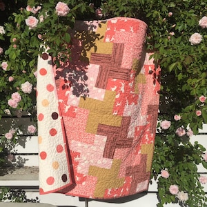 Modern en charmant babyquiltpatroon - "A Little Heat Wave" - supergemakkelijk, eendaagse quilt, 40" x 40" - Instant Download PDF