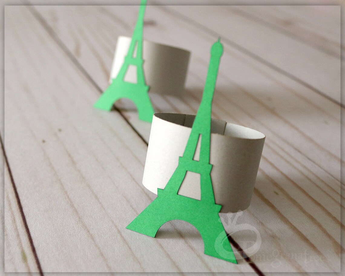 Eiffel Tower Paper Napkin Rings Gold Eiffel Tower Table Etsy