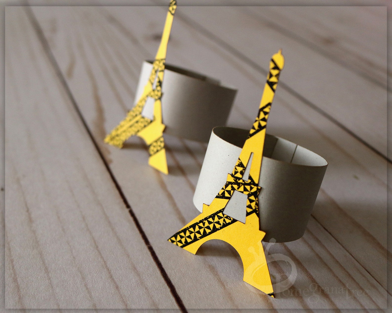 Eiffel Tower Paper Napkin Rings Gold Eiffel Tower Table Etsy