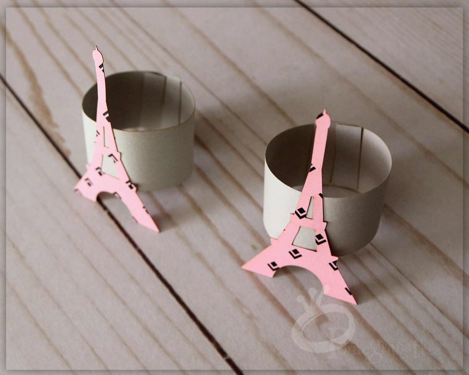 Eiffel Tower Paper Napkin Rings Black and White Eiffel Tower Etsy