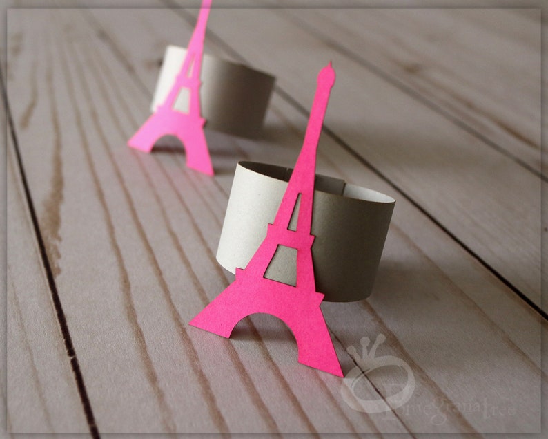 Eiffel Tower Paper Napkin Rings Gold Eiffel Tower Table Etsy