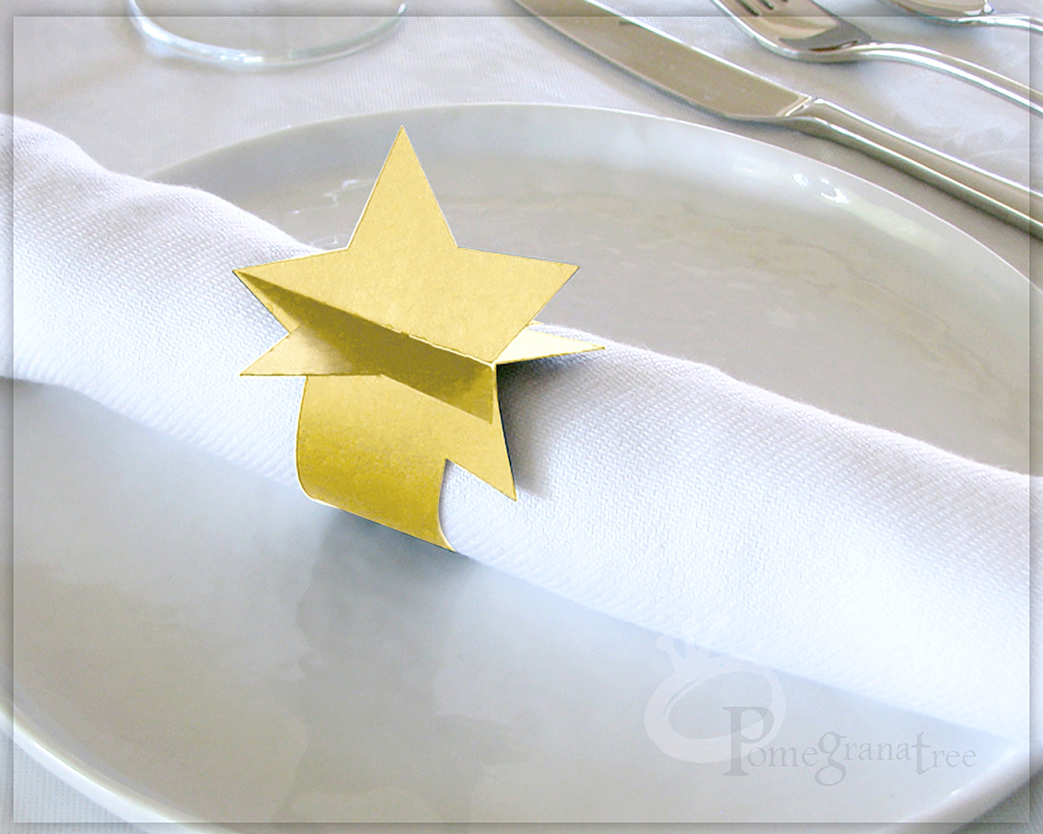 Star Paper Napkin Rings Yellow Star Party Supplies Set of Etsy