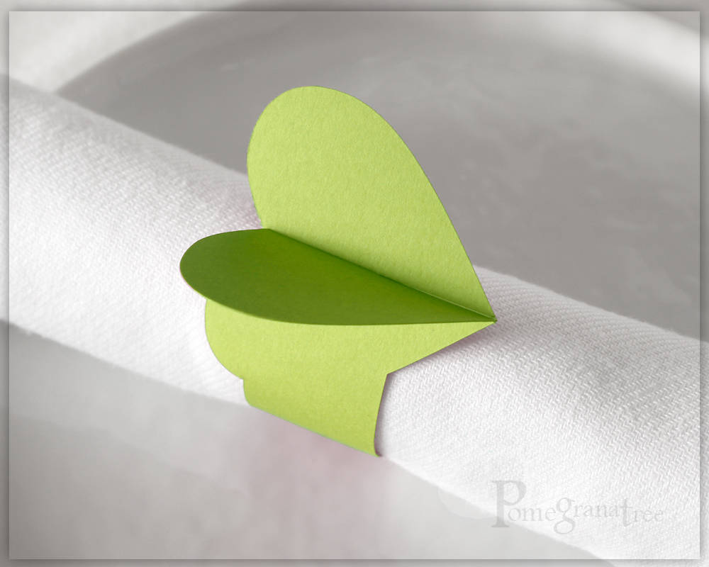 Blue Heart Table Decor Cyan Blue Heart Paper Napkin Rings Set Etsy