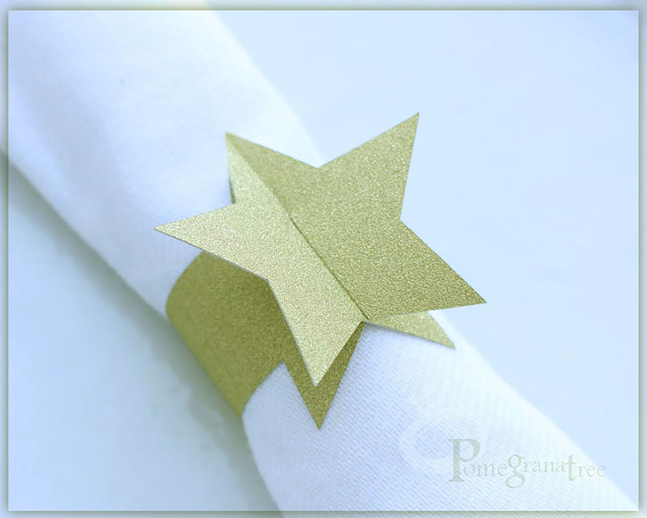 Star Paper Napkin Ring Template , SVG / PDF Files Instant Download