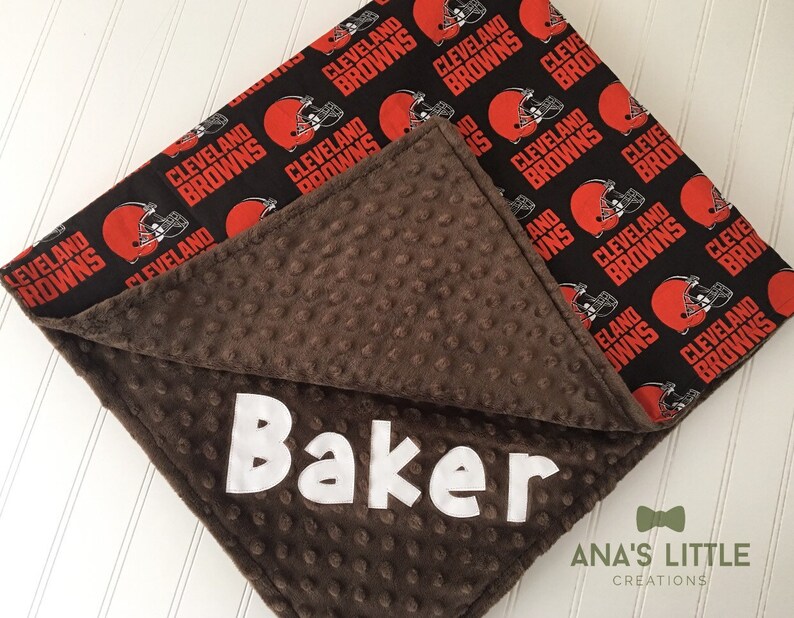 Personalized Cleveland Browns Baby Blanket with soft minky Etsy