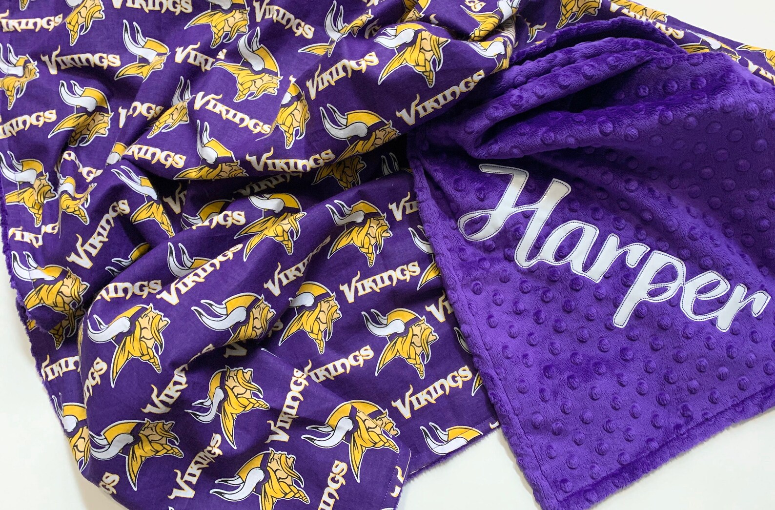 Personalized Minnesota Vikings Baby Blanket with soft minky Etsy