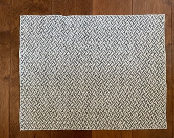 Blue and white woven cotton/polyester placemats, 14 x 18 inches