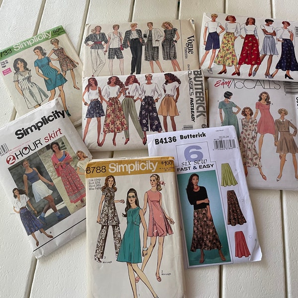 Ladies sewing patterns, various sizes, EUC, Butterick, Vogue, Simplicity, McCalls