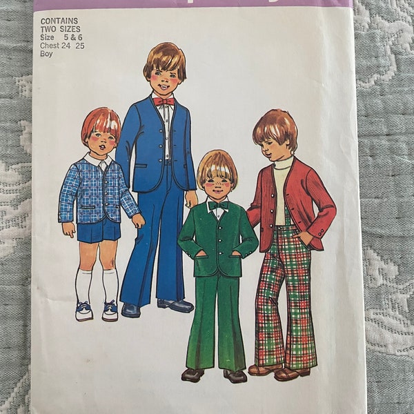 Sewing patterns for boys clothing, sizes 4-7, Excellent Used Condition