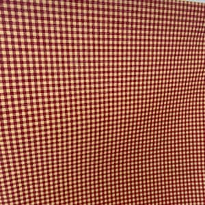 3 2/3 yards of vintage Waverly cotton fabric: Red & Gold Check fabric