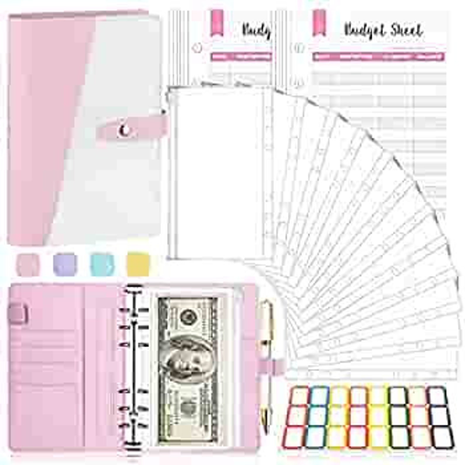A6 Budget Binder with Cash Envelopes Wallet Organizer with | Etsy