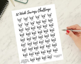 52 Woche Spar-Challenge, Geld Tracker (Digitaler Download)