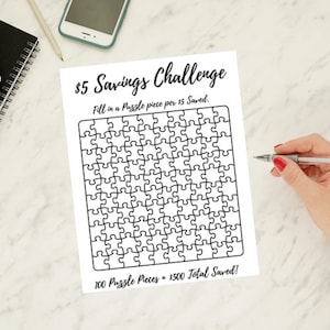 5 Dollar Spar-Challenge, Geldspar-Führer und Tracker, Dave Ramsey, Budget, Brieftasche, Umschlag, printable, Sparziel