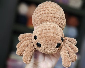 Crochet Spider Plushie | Handmade Amigurumi Stuffed Toy | Halloween Decor