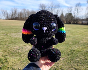 Crochet Neon Bright Bunny Rabbit Stuffed Animal Stuffy Plushie