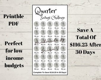 Printable A6 Penny, Nickel, Dime and Quarter Savings