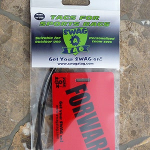 SwagTagz FORWARD / Put It In the Back of the Net Soccer tag for kids sports bags and backpacks image 4