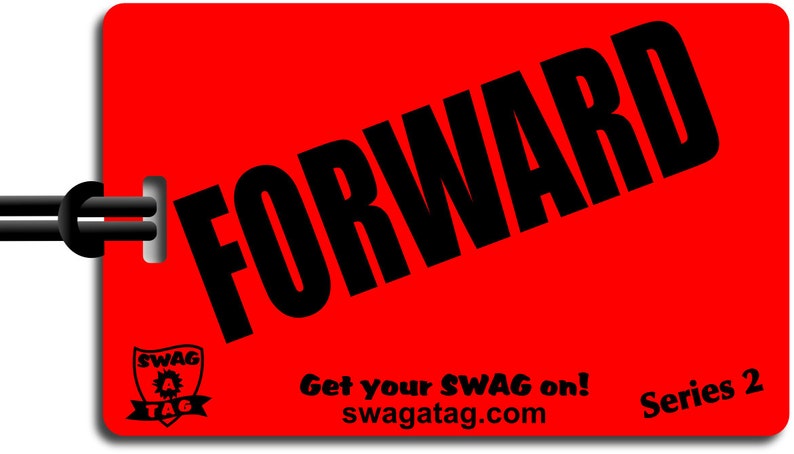 SwagTagz FORWARD / Put It In the Back of the Net Soccer tag for kids sports bags and backpacks image 2