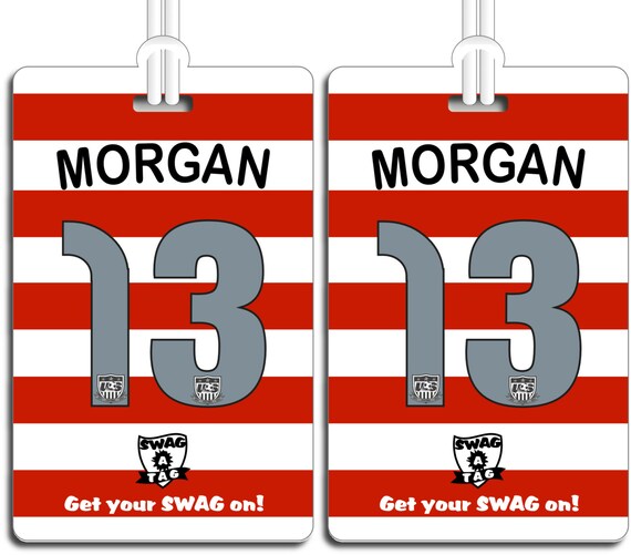 SwagTagz  "ALEX MORGAN #13" Women's US National Team Home Jersey Soccer Tag for Bags and Backpacks