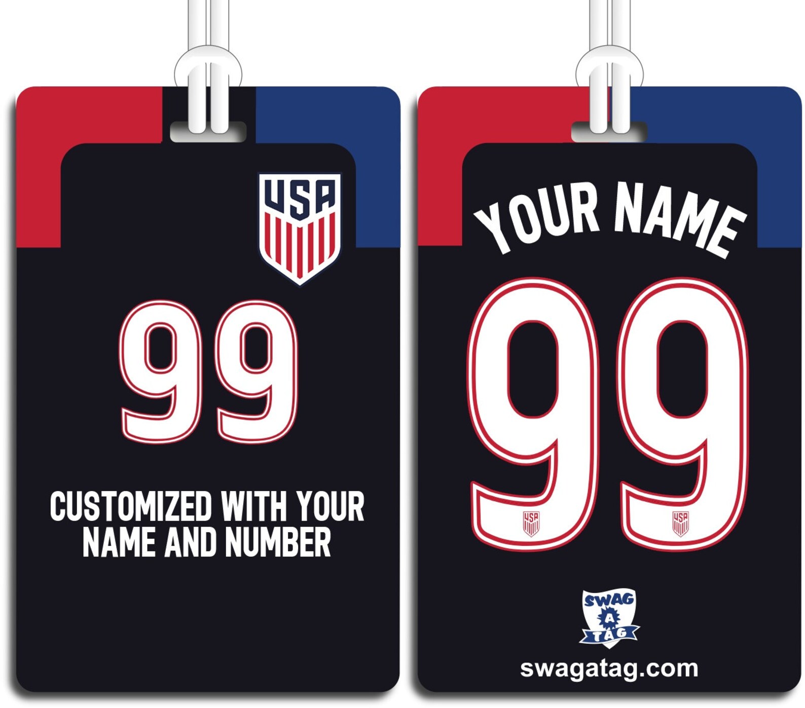 USA National Jersey Tag Custom Name or Number | Etsy