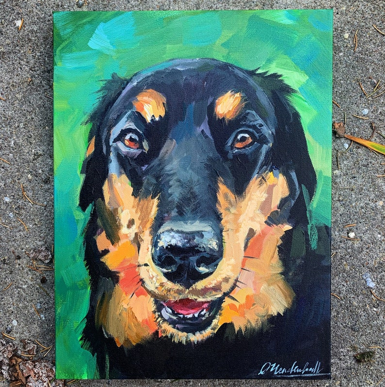 Dog Portrait Painting by Photo. Pet Portrait. Professional Custom ...