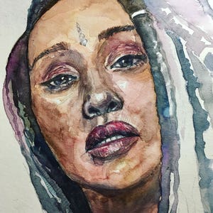 Original Custom Watercolor Portrait / Painting from photo / Realistic Custom Painting