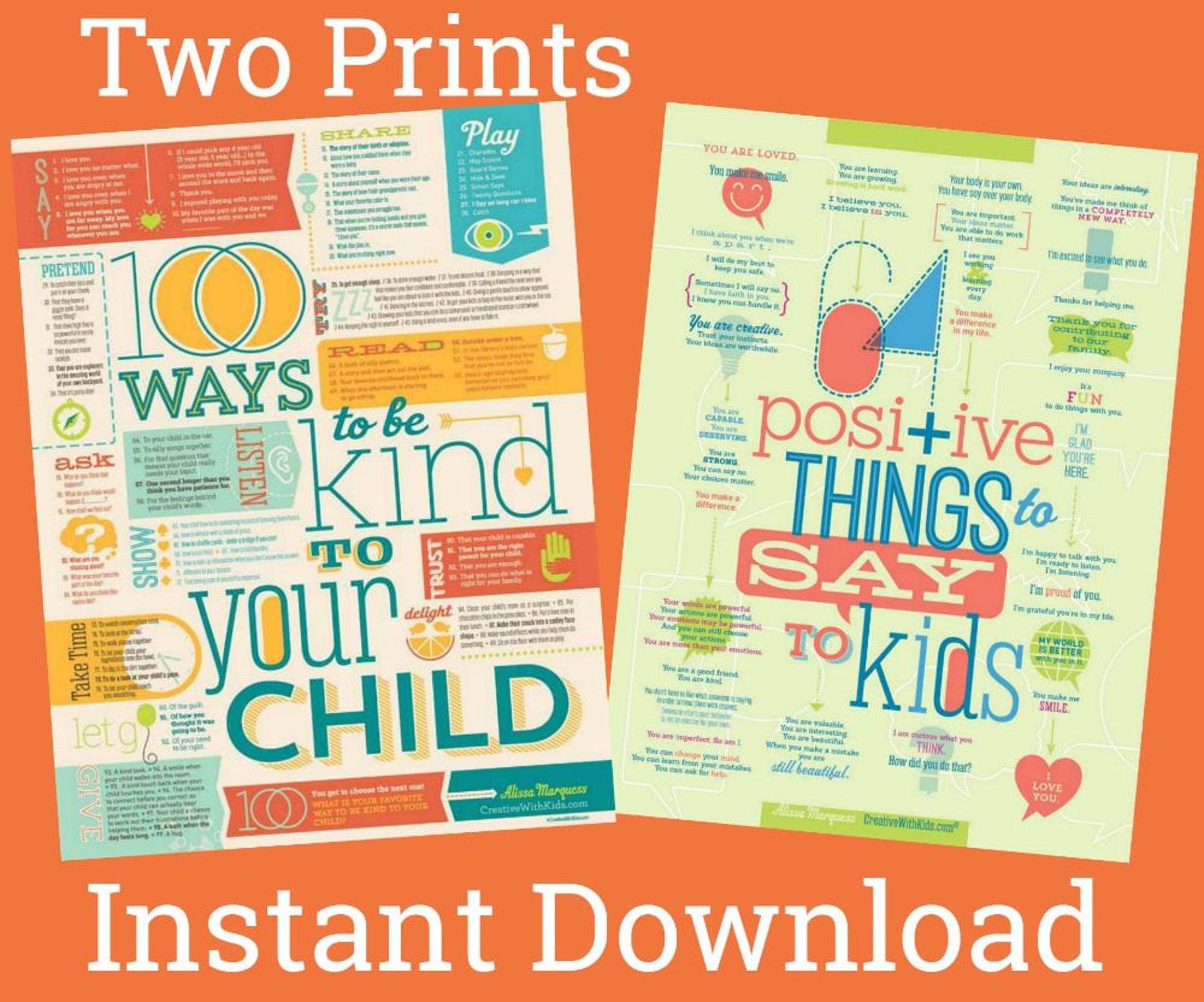 2-pack Printable 100 Ways to Be Kind + 64 Positive Things (letter Size ...