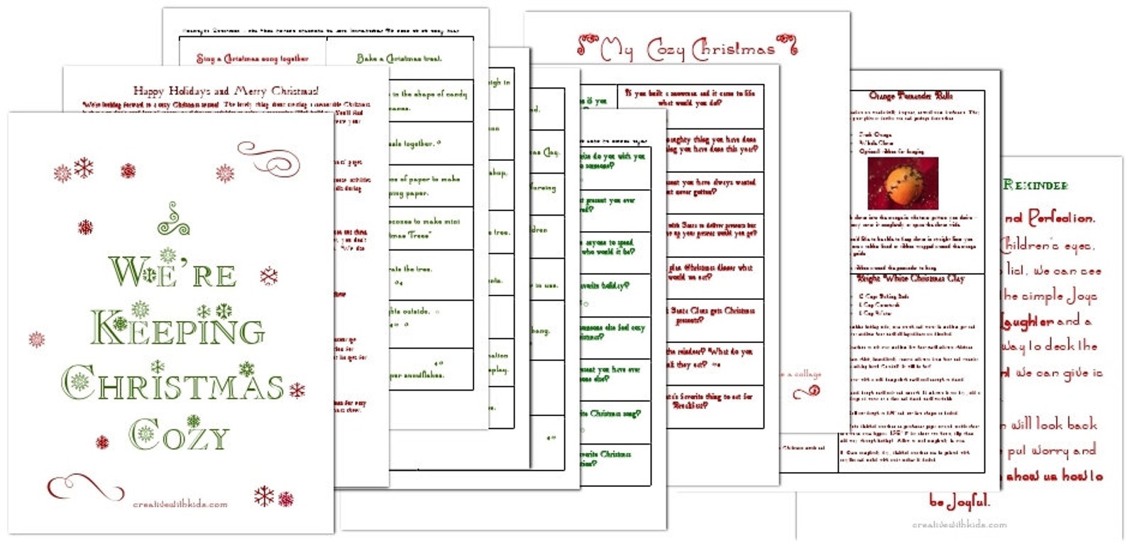 Keeping Christmas Cozy Printable Holiday Planner + Email Set - Etsy