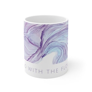 Ethereal Purple Alcohol Ink Print Ceramic Mug 11oz