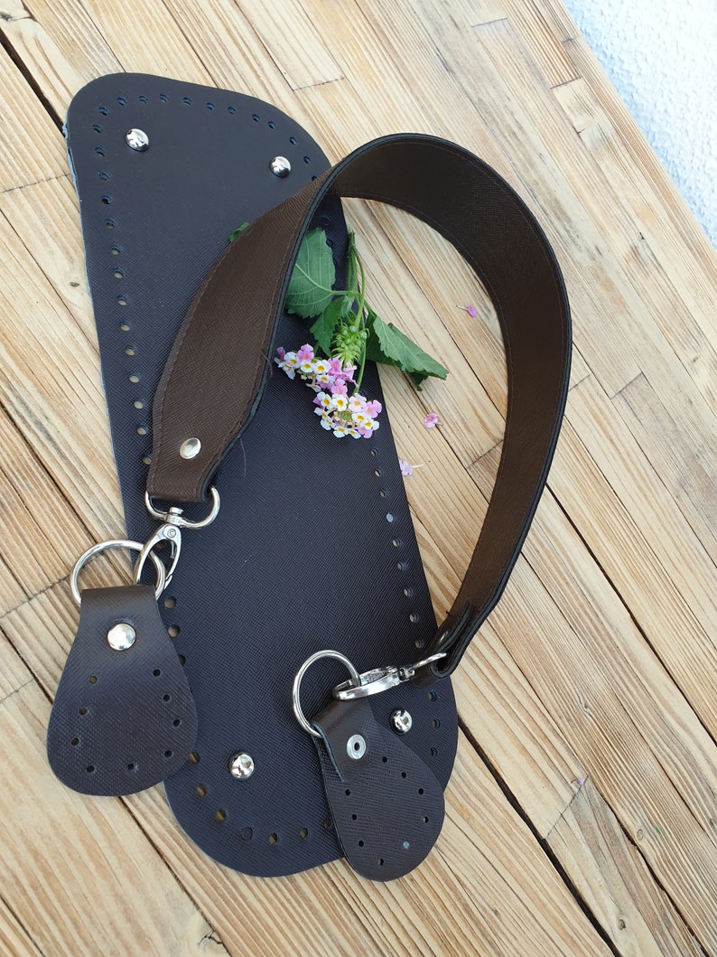 Set 13 inch Leather Bag Base and shoulder Sewing bag Base Etsy