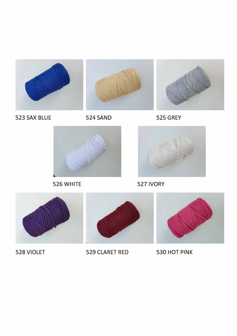 Single strand One twist Cotton macrame cord bag yarn,perfect for bags and home textile macrame yarn /%100 cotton rope cord macrame yarn