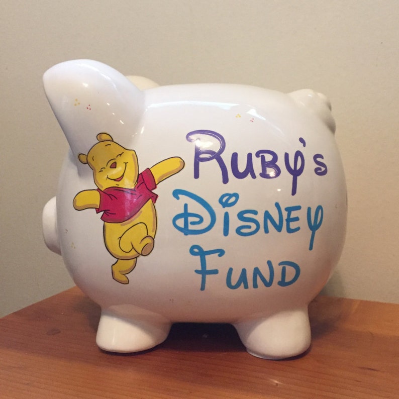 Personalized Disney Fund Piggy Bank Etsy