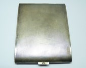 Antique WMF Marked Silver-Plated Guilloche Cigarette Case, 10.1 x 7.8 cm
