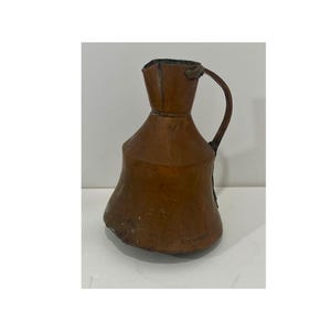 Antique Islamic Ottoman Handmade Copper Cold Water Jug, H 24 cm