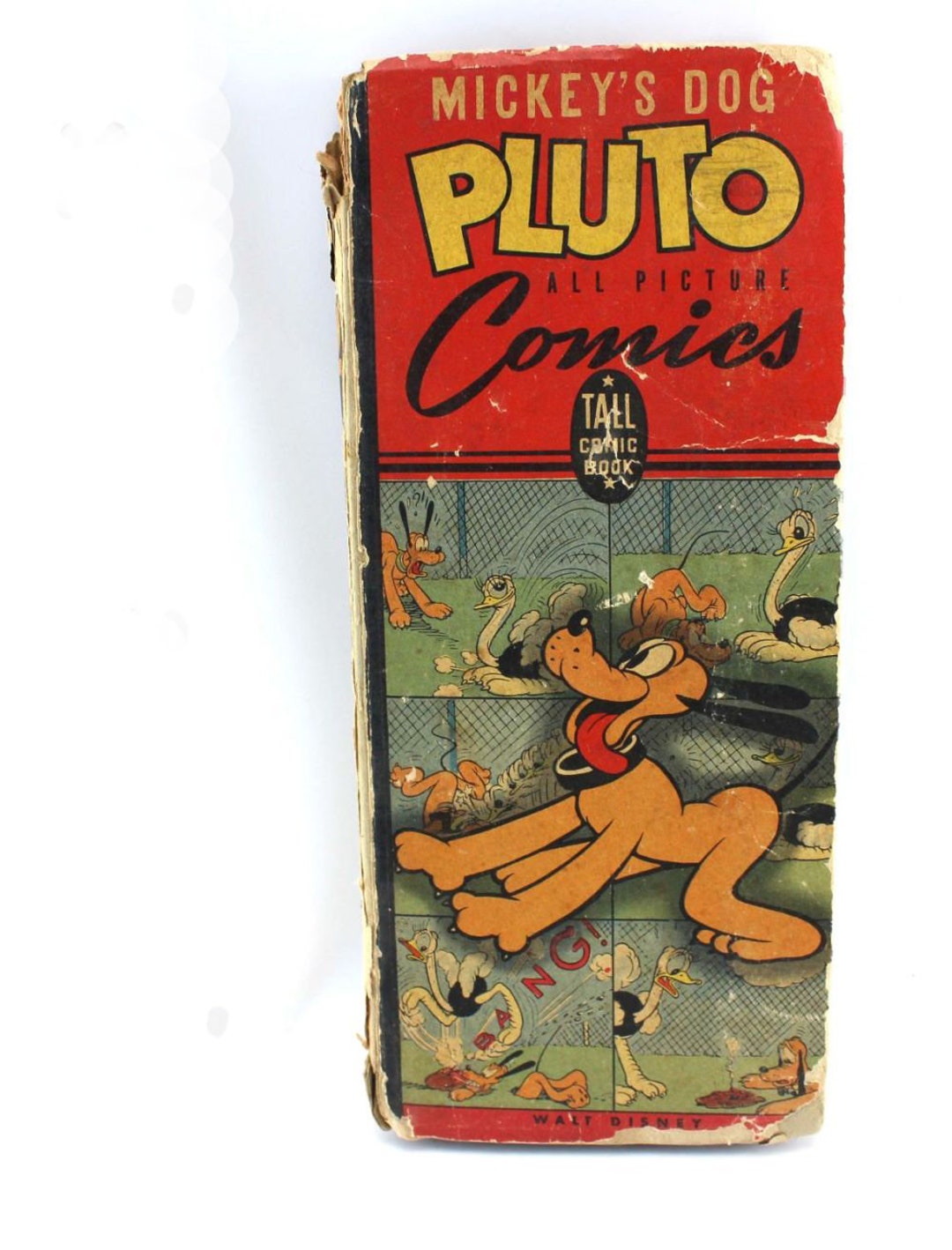 Rare Vintage 1943 Walt Disney Mickey's Dog Pluto TALL Comics