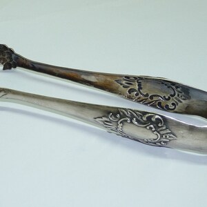 Antique French Silver-Plated Marked Christofle Animal Paw-Shaped Sugar Tongs, L 15 cm